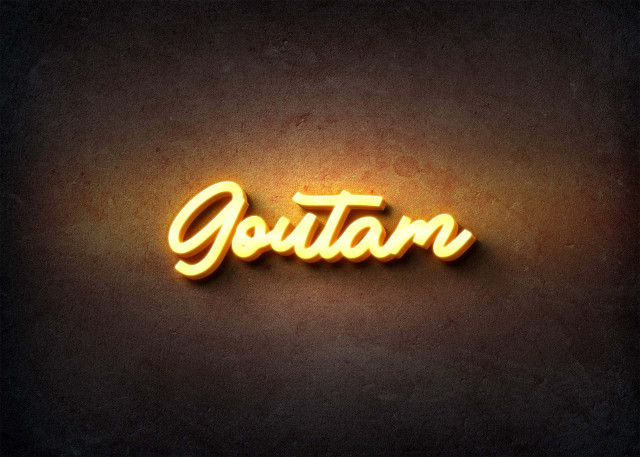 Free photo of Glow Name Profile Picture for Goutam