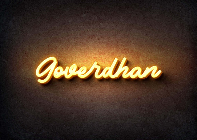 Free photo of Glow Name Profile Picture for Goverdhan