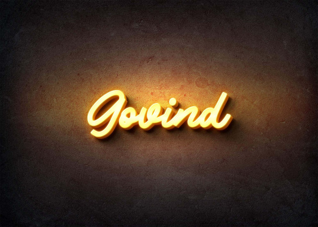 Free photo of Glow Name Profile Picture for Govind