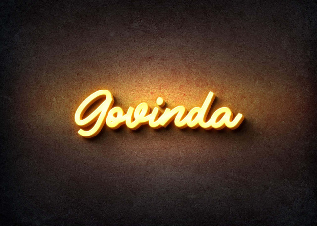 Free photo of Glow Name Profile Picture for Govinda