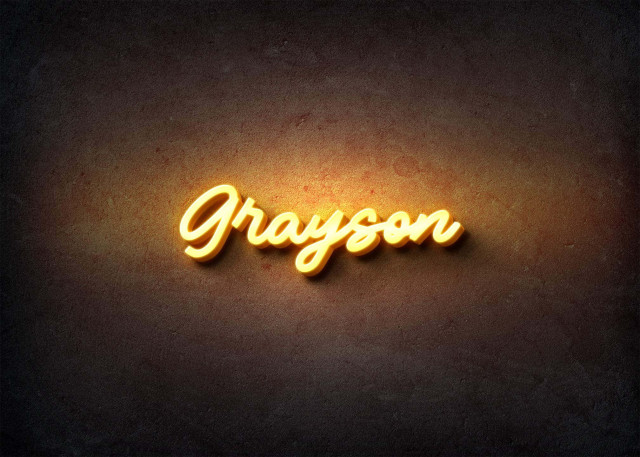 Free photo of Glow Name Profile Picture for Grayson