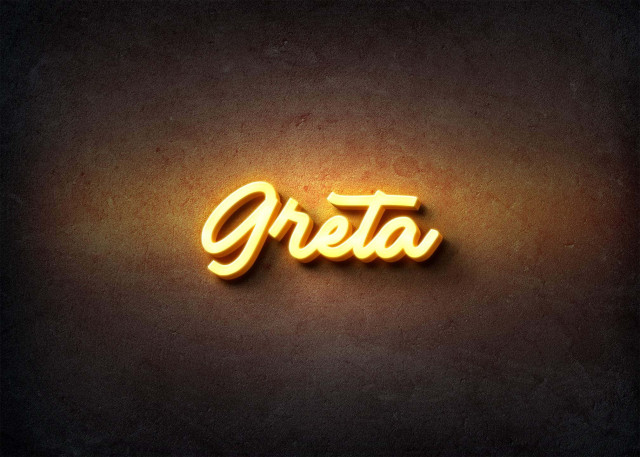 Free photo of Glow Name Profile Picture for Greta