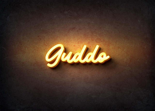 Free photo of Glow Name Profile Picture for Guddo