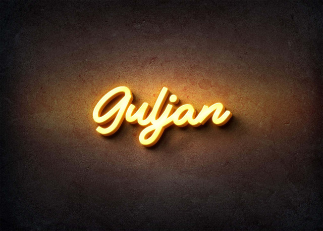 Free photo of Glow Name Profile Picture for Guljan