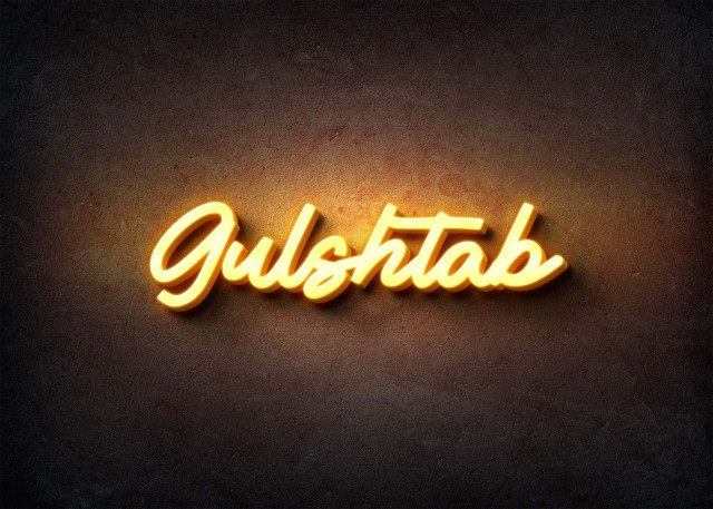 Free photo of Glow Name Profile Picture for Gulshtab