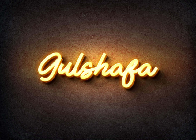 Free photo of Glow Name Profile Picture for Gulshafa