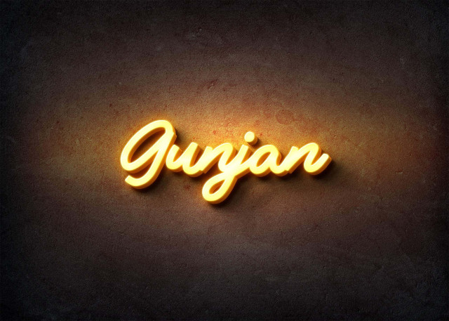 Free photo of Glow Name Profile Picture for Gunjan