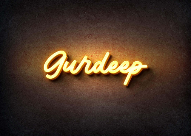 Free photo of Glow Name Profile Picture for Gurdeep