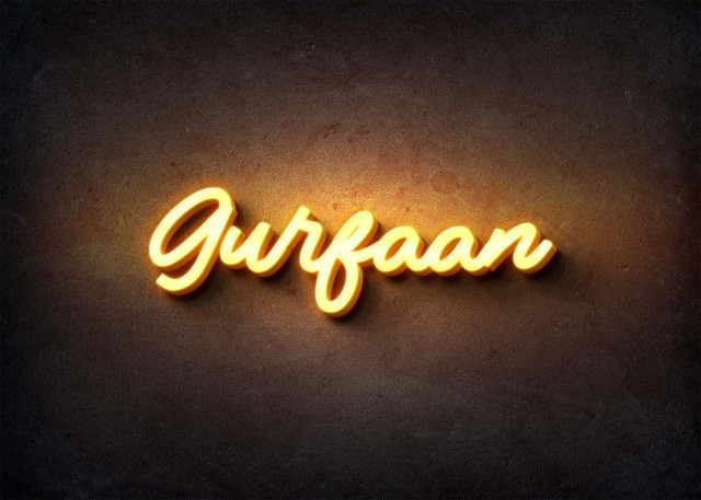 Free photo of Glow Name Profile Picture for Gurfaan