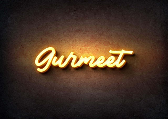 Free photo of Glow Name Profile Picture for Gurmeet