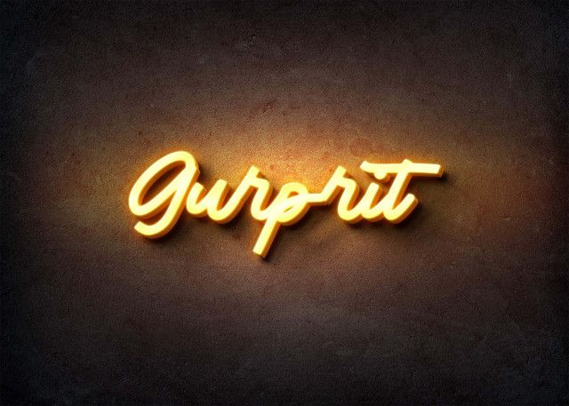 Free photo of Glow Name Profile Picture for Gurprit