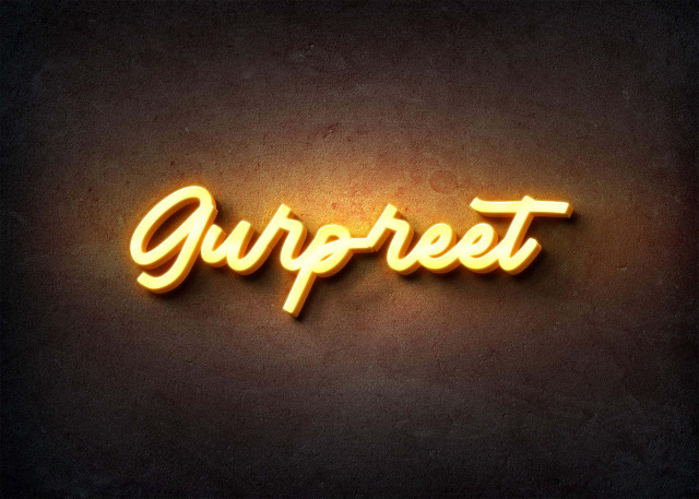 Free photo of Glow Name Profile Picture for Gurpreet