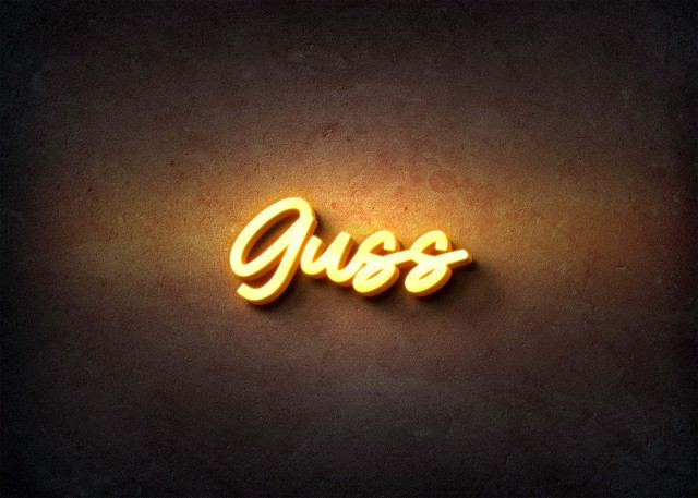 Free photo of Glow Name Profile Picture for Guss