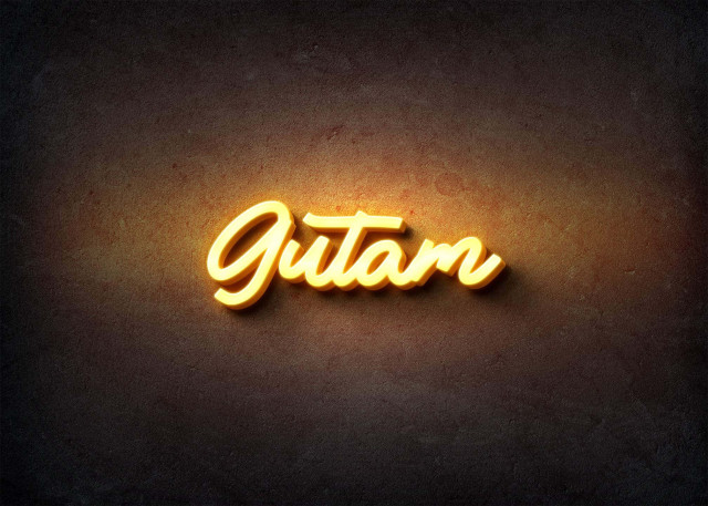 Free photo of Glow Name Profile Picture for Gutam