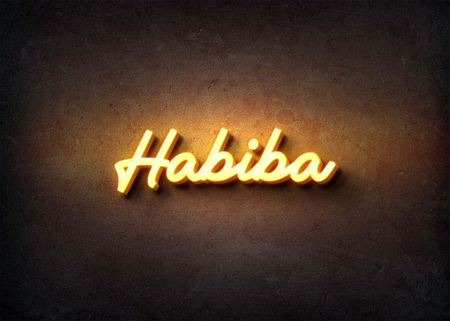 Free photo of Glow Name Profile Picture for Habiba