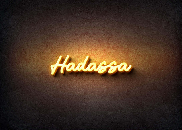 Free photo of Glow Name Profile Picture for Hadassa