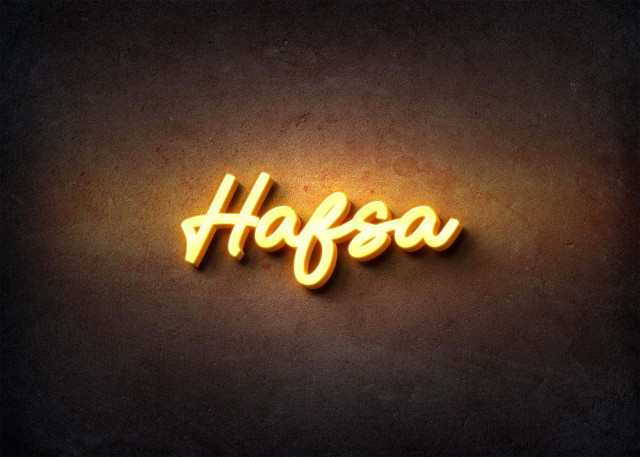 Free photo of Glow Name Profile Picture for Hafsa