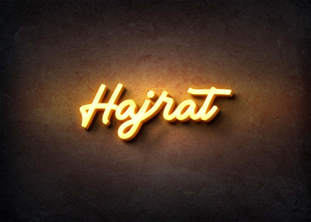 Free photo of Glow Name Profile Picture for Hajrat