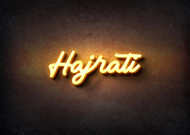 Free photo of Glow Name Profile Picture for Hajrati