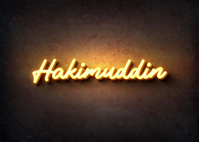 Free photo of Glow Name Profile Picture for Hakimuddin