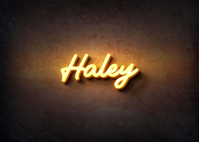 Free photo of Glow Name Profile Picture for Haley