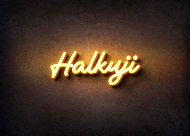Free photo of Glow Name Profile Picture for Halkuji