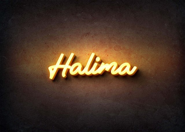 Free photo of Glow Name Profile Picture for Halima