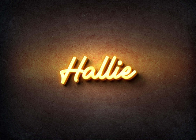 Free photo of Glow Name Profile Picture for Hallie