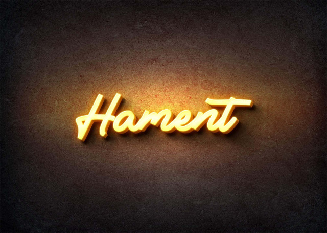 Free photo of Glow Name Profile Picture for Hament