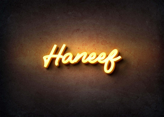 Free photo of Glow Name Profile Picture for Haneef
