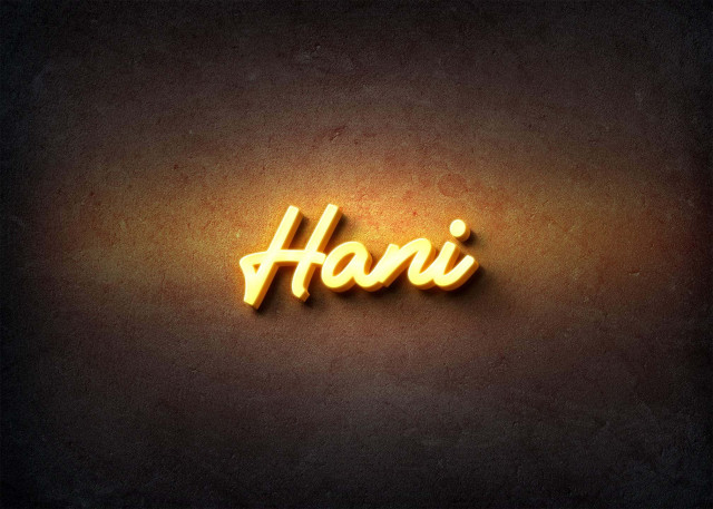 Free photo of Glow Name Profile Picture for Hani
