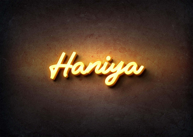 Free photo of Glow Name Profile Picture for Haniya