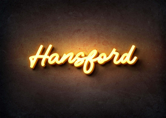 Free photo of Glow Name Profile Picture for Hansford