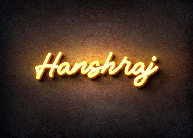 Free photo of Glow Name Profile Picture for Hanshraj