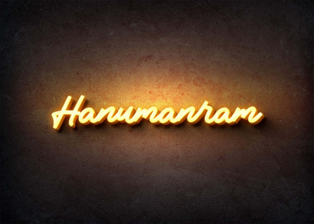 Free photo of Glow Name Profile Picture for Hanumanram