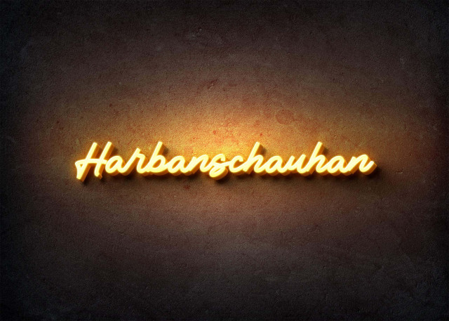 Free photo of Glow Name Profile Picture for Harbanschauhan