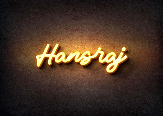 Free photo of Glow Name Profile Picture for Hansraj