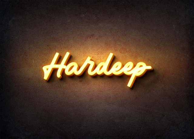 Free photo of Glow Name Profile Picture for Hardeep