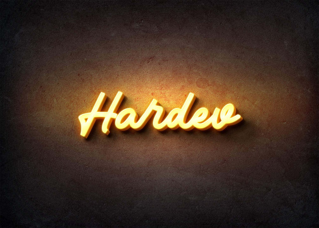 Free photo of Glow Name Profile Picture for Hardev