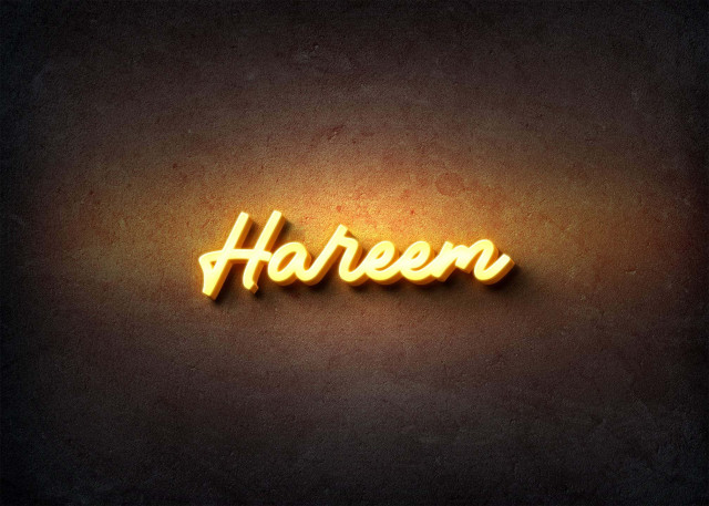 Free photo of Glow Name Profile Picture for Hareem