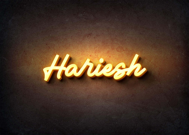 Free photo of Glow Name Profile Picture for Hariesh