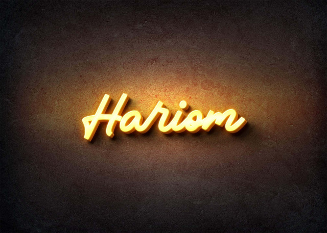 Free photo of Glow Name Profile Picture for Hariom