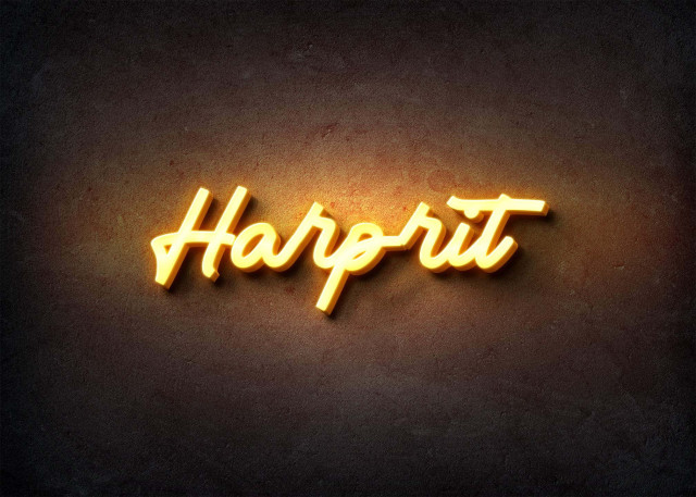 Free photo of Glow Name Profile Picture for Harprit