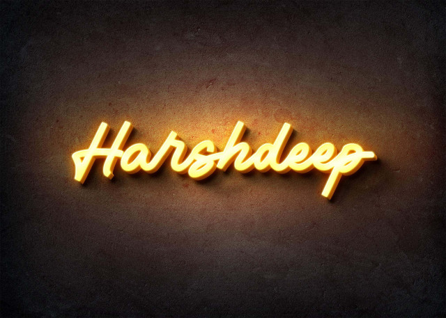 Free photo of Glow Name Profile Picture for Harshdeep