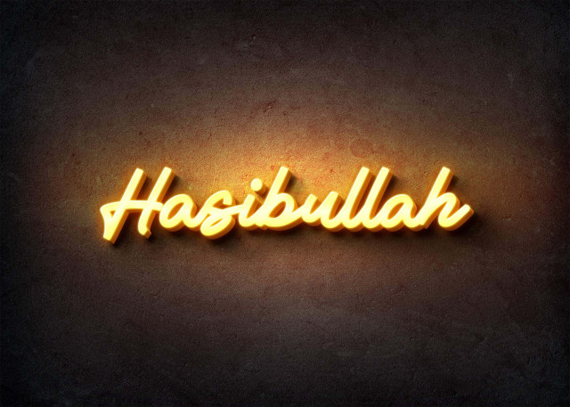 Free photo of Glow Name Profile Picture for Hasibullah