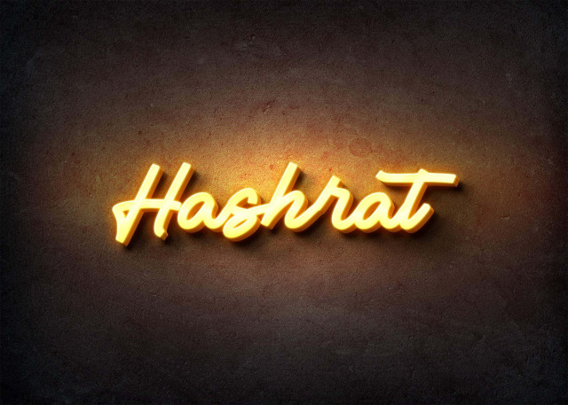 Free photo of Glow Name Profile Picture for Hashrat