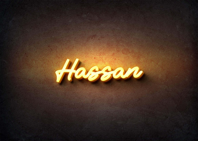 Free photo of Glow Name Profile Picture for Hassan