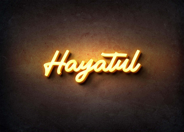 Free photo of Glow Name Profile Picture for Hayatul