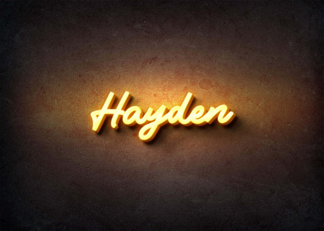 Free photo of Glow Name Profile Picture for Hayden