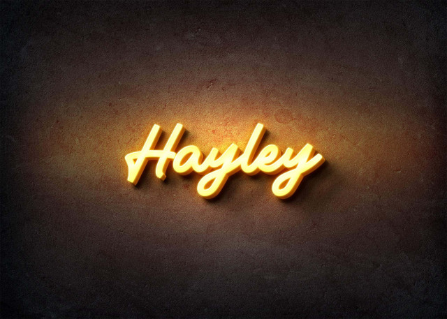 Free photo of Glow Name Profile Picture for Hayley